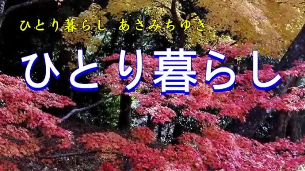 ひとり暮らし・・あさみちゆき