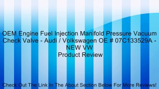 OEM Engine Fuel Injection Manifold Pressure Vacuum Check Valve - Audi / Volkswagen OE # 07C133529A - NEW VW Review