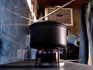 diy alcohol stove cooking