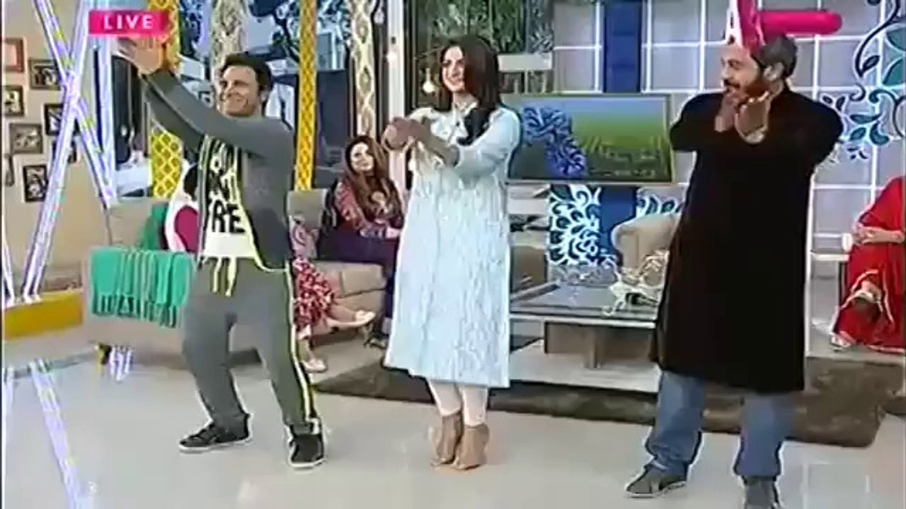 Aplus TV Film star Noor & Kashif joining our Zumba star Nasrullah Michel Ansari in a live program