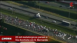 Passeata e ato em defesa do emprego reúne mais de 20 mil em São Bernardo