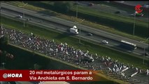 Passeata e ato em defesa do emprego reúne mais de 20 mil em São Bernardo