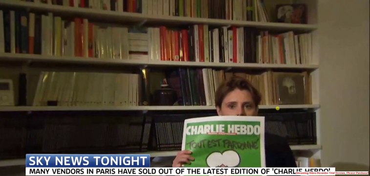 La chaîne américaine Sky News refuse de montrer la couverture de Charlie Hebdo