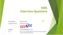 SSRS Interview Questions Video SSRS 2012