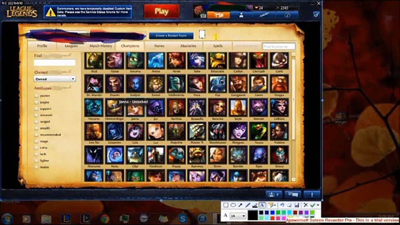 Selling Account - 30 LVL ACCOUNT League of Legends