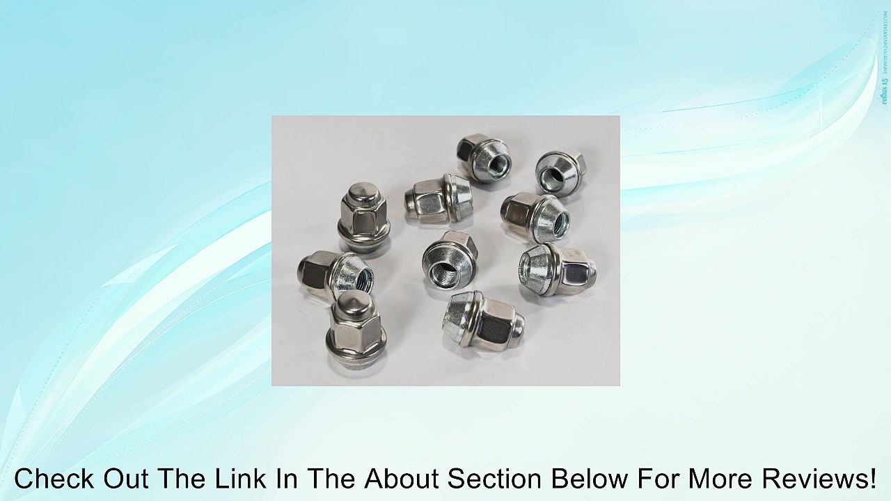 10-pack Lug Nuts 1/2" Stainless Steel Capped Acorn Bulge Style Trailer Wheel Rim Review