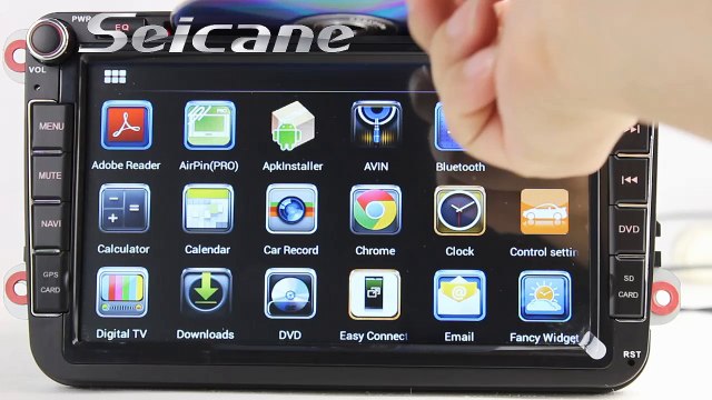 Android 4.4 Aftermarket Car Stereo，2006-2011 VW Cupra Bluetooth Navigation System 3G 1080P MP3