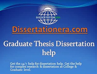 Graduate Thesis Dissertation help