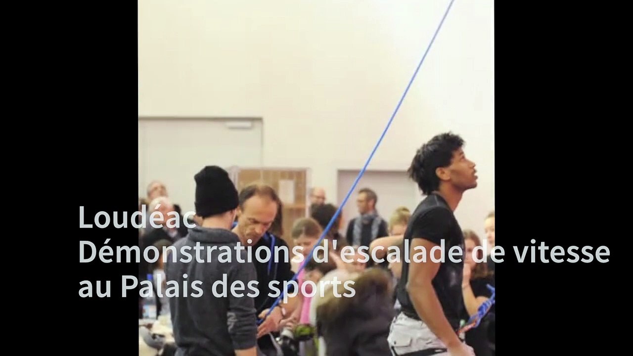 Loudéac. Démonstrations d'escalade de vitesse au Palais des sports