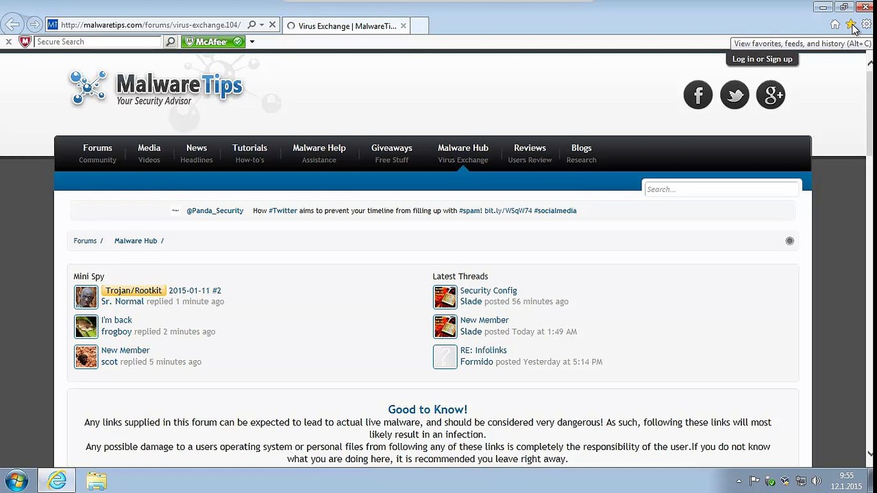 McAfee Site Advisor Test