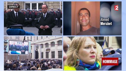 Hollande s'incline devant les cercueils des policiers tués lors des attentats