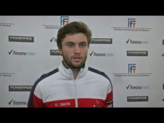 Download Video: TENNIS - COUPE DAVIS - EDF - Simon : «Je suis dans les temps»