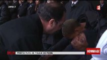 Hommage aux victimes des attentats : moment très émouvant entre la maman de la policière tuée et François Hollande