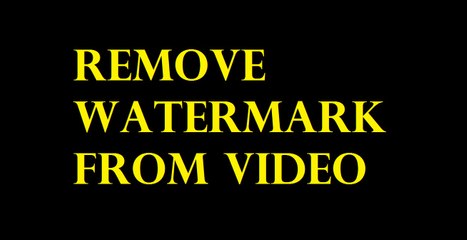 How to Remove Watermark or Logo's from Video's