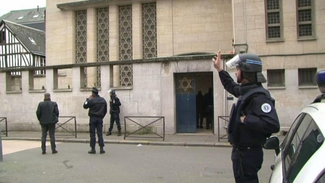 En province la sécurité est aussi renforcée, exemple à Rouen