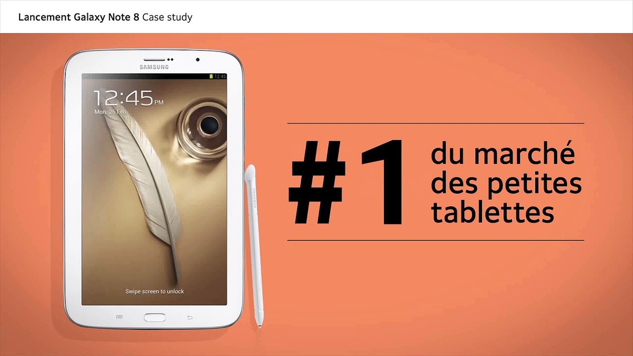 Cheil France pour Samsung Electronics France - tablette Samsung Galaxy Note 8, "Edition originale" - avril 2013