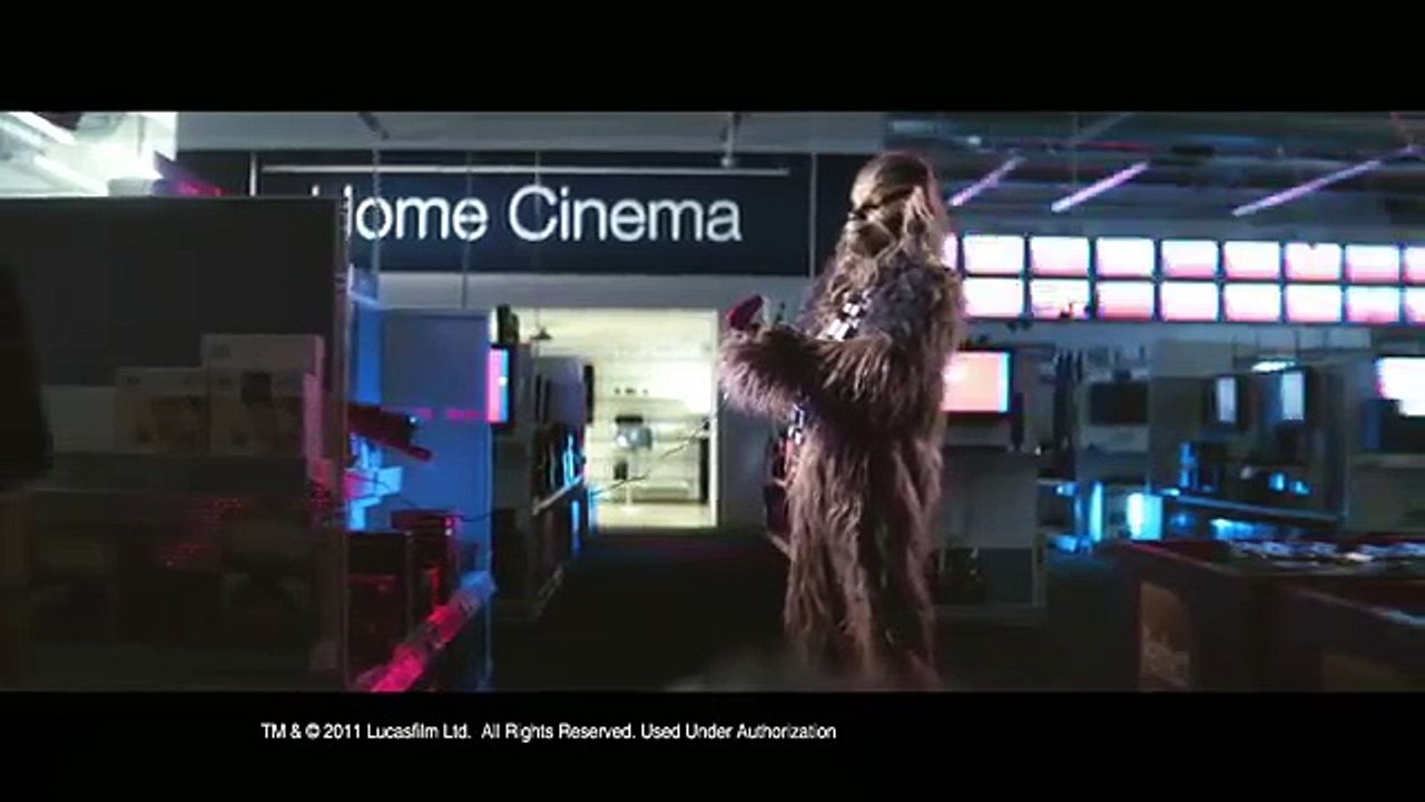 Currys - magasin de produits électroniques, "La visite de Dark Vador", "Chewbacca" - novembre 2011