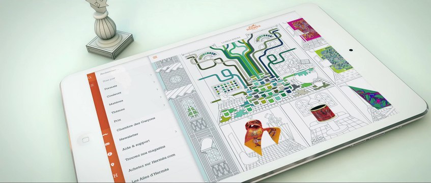 AKQA pour Hermès - vêtements et accessoires, «La maison des carrés» - septembre 2014