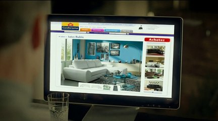 Conforama - mobilier - août 2009 - "Mes chers voisins, internet", "Bien chez soi, bien moins cher."