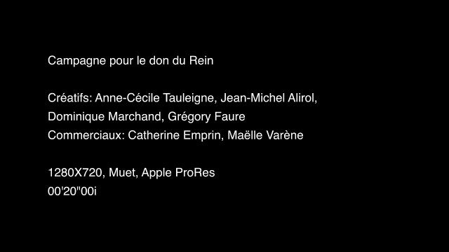 Collectif pour le don du vivant - association pour le don d'organes, Quand on donne un rein à un proche, la vie continue - juin 2011