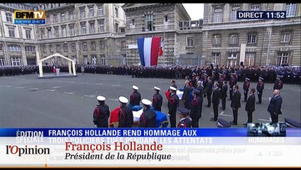 François Hollande, “les trois policiers sont morts pour que nous puissions vivre libres"