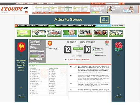 Eurostar - compagnie ferroviaire - mars 2010 - Allez la Suisse