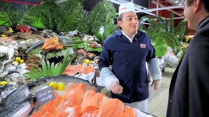 Havas Cross Media, M6 Créations pour Auchan France - supermarché, hypermarché, "Auchan Top Chef" - février 2013 - poissonnerie