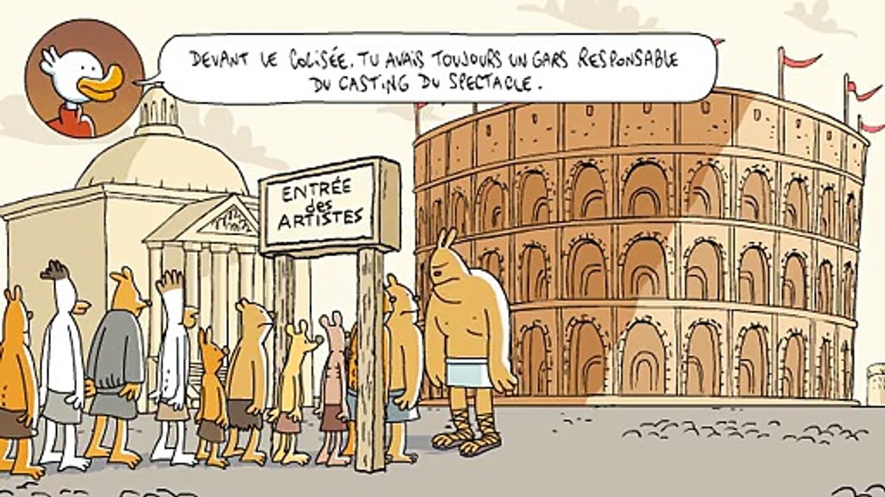 La Poste - distribution du courrier - mai 2011 - "Qu'est-ce qu'ils ont encore inventé à La Poste ?", "Gladiateurs"