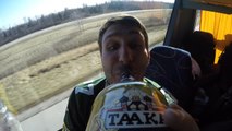 Vodka bottle passed around with attached GoPro