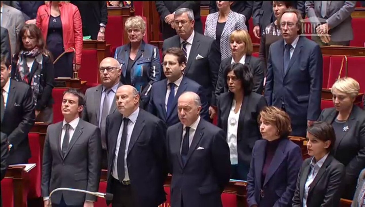 Marseillaise dans l'hémicycle 13 janvier 2015