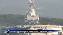 Toulon: le porte-avions Charles de Gaulle a appareillé