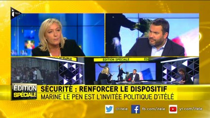 Marine Le Pen sur les attentats. Itélé. 12 janvier 2015