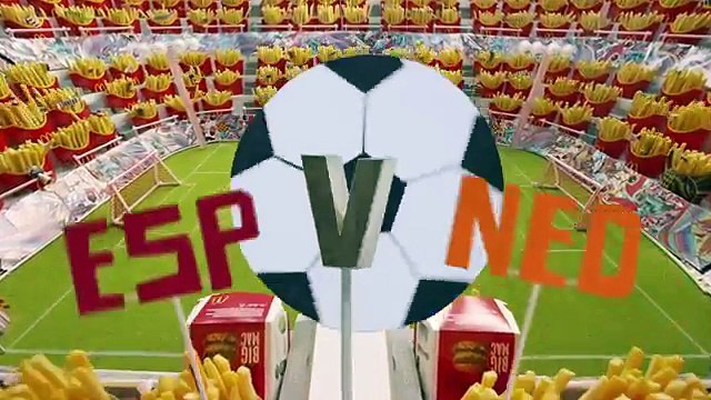Facebook, Framestore pour McDonald's - restauration rapide, «Fry Futbol» - juillet 2014 - Pays-Bas Espagne