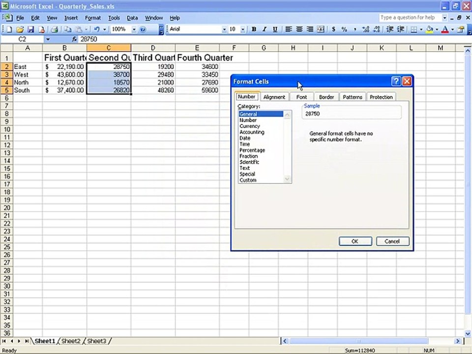 Ms Excel 2003 Training- Numeric Formats (Part 13)