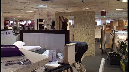 Dunlopillo - matelas - février 2011 - "Light Painting, animation au BHV"