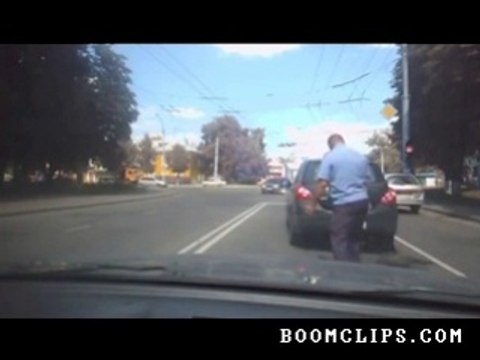 Car Peels Asphalt off the Road in Russia - BoomClips.com