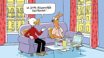 La Poste - distribution du courrier - mai 2011 - "Qu'est-ce qu'ils ont encore inventé à La Poste ?", "Catapulte"