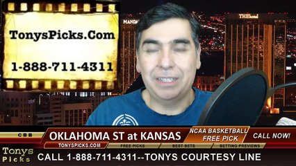 Kansas Jayhawks vs. Oklahoma St Cowboys Free Pick Prediction NCAA College Basketball Odds Preview 1-13-2015