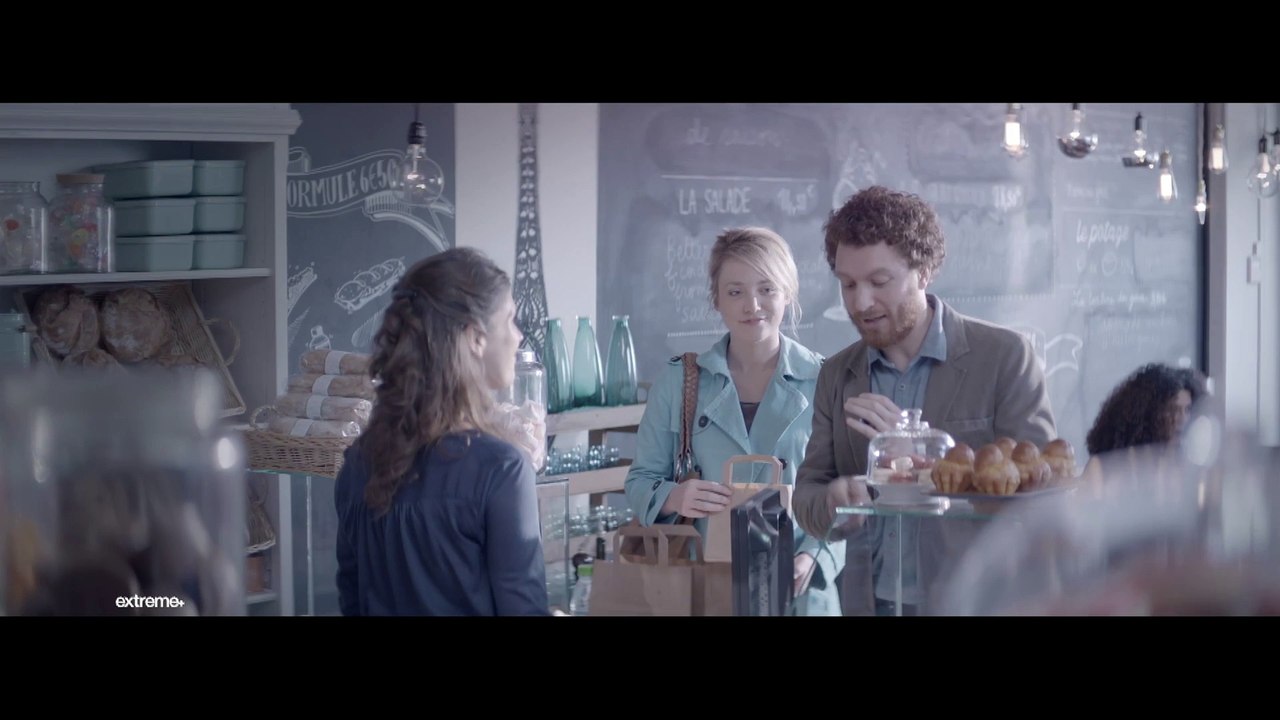 Extrême pour GIE des cartes bancaires CB - cartes de paiement, "Paiement sans contact, Poser, c'est payé" - janvier 2014 - boulangerie