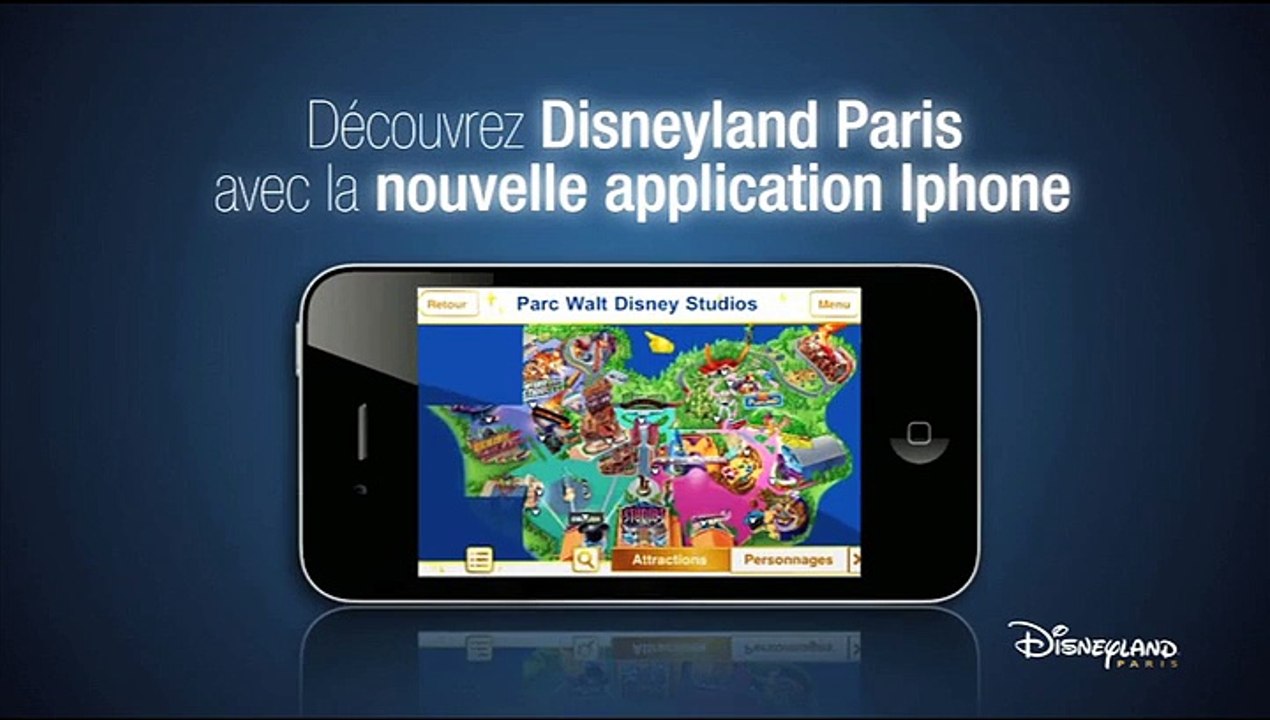 Disneyland Paris - parc d'attraction, "Application smartphone Disneyland Paris" - novembre 2010