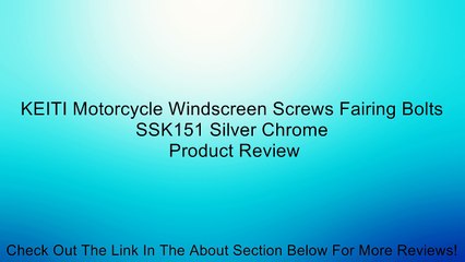 Download Video: KEITI Motorcycle Windscreen Screws Fairing Bolts SSK151 Silver Chrome Review