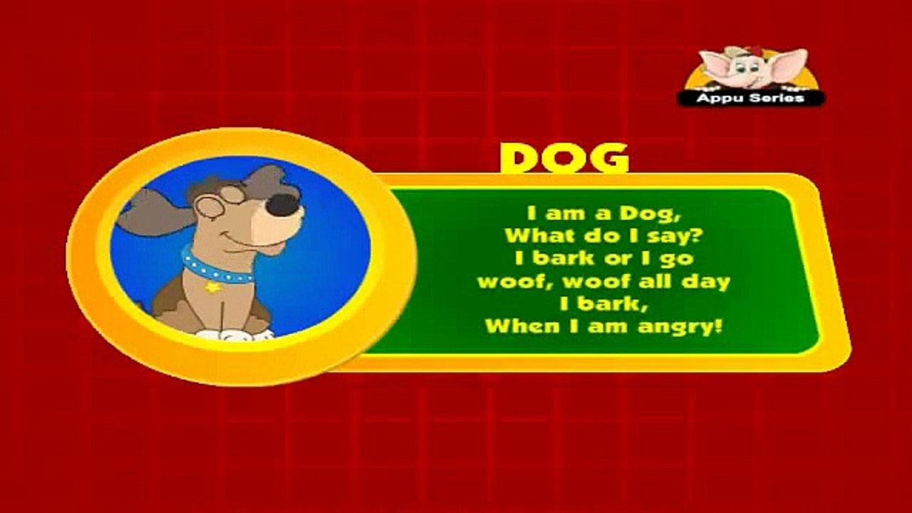 Animal Sounds - Dog : Kids  Learning Video