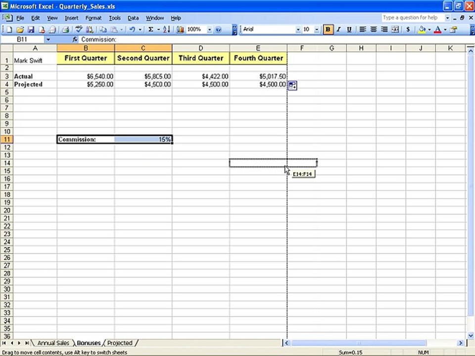 Ms Excel 2003 Training- Named Constants (Part 25)