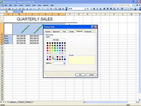 Ms Excel 2003 Training- shading (Part 30)