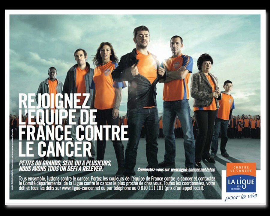 Ligue contre le cancer - lutte contre le cancer - mars 2010 - "Equipe de France contre le cancer"