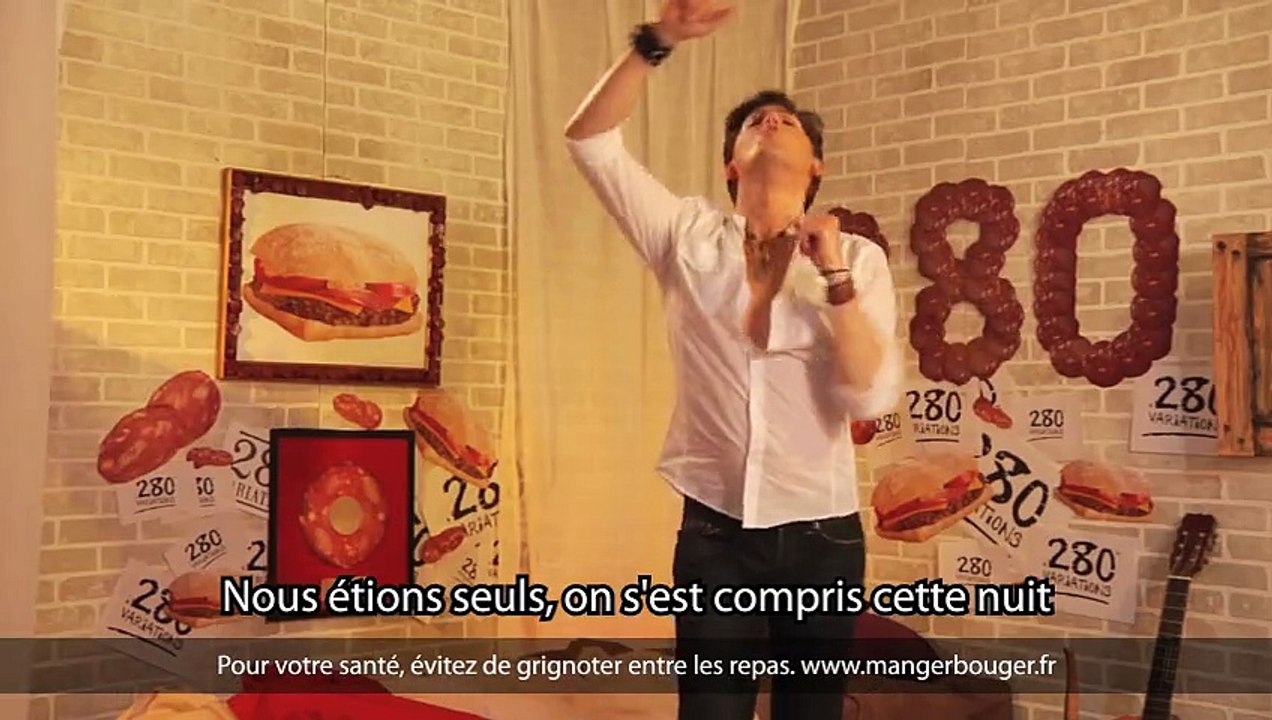 McDonald's France - restauration rapide - juin 2010 - "Le sandwich 280 en chansons", chorizo, sosie de Enrique Iglesias