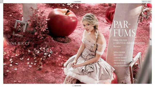 Nina Ricci (PUIG) - parfums, vêtements et accessoires, Site institutionnel Nina Ricci - mai 2010