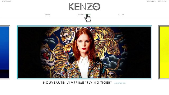 Publicis Modem pour Kenzo - vêtements et accessoires, Kenzo.com - janvier 2013