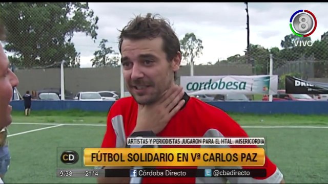 Pedro nota e imágenes en partido solidario de artistas y periodistas - 12 de Enero