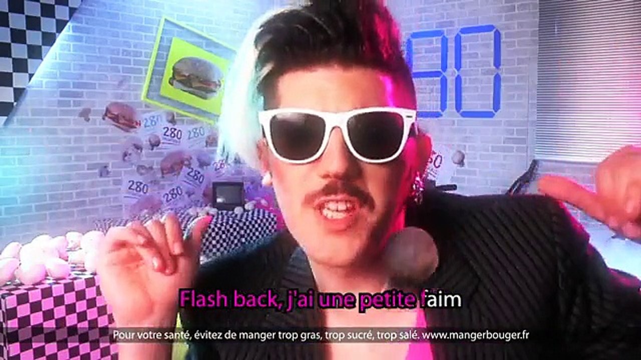 McDonald's France - restauration rapide - août 2010 - "Le sandwich 280 en chansons", champignons, sosie de Depeche Mode